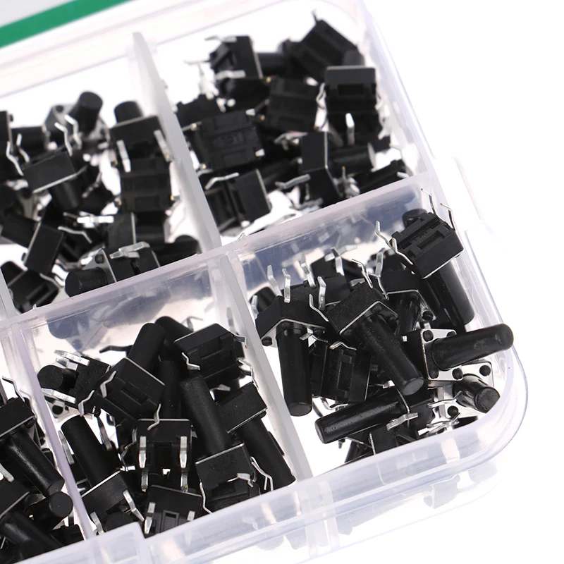 

100pcs/200pcs/pack 10 Models 6x6 Tact Switch Tactile Push Button Micro Switch For Arduino