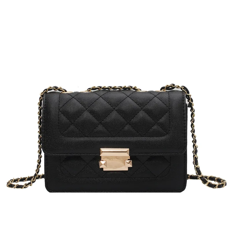 

2021 Women's Leather Chain Bag Shoulder Satchel Female Laser Women Crossbody Ladies Strap Handbags Luxury Woman Summer Bags