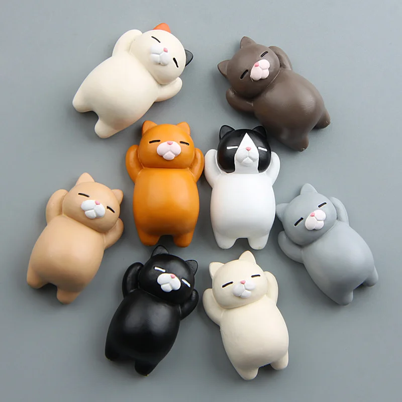 

Японская Реалистичная мультяшная кошка, креативная 3d магнитная застежка, палочка для холодильника, мультяшный милый кот, магнит для холоди...