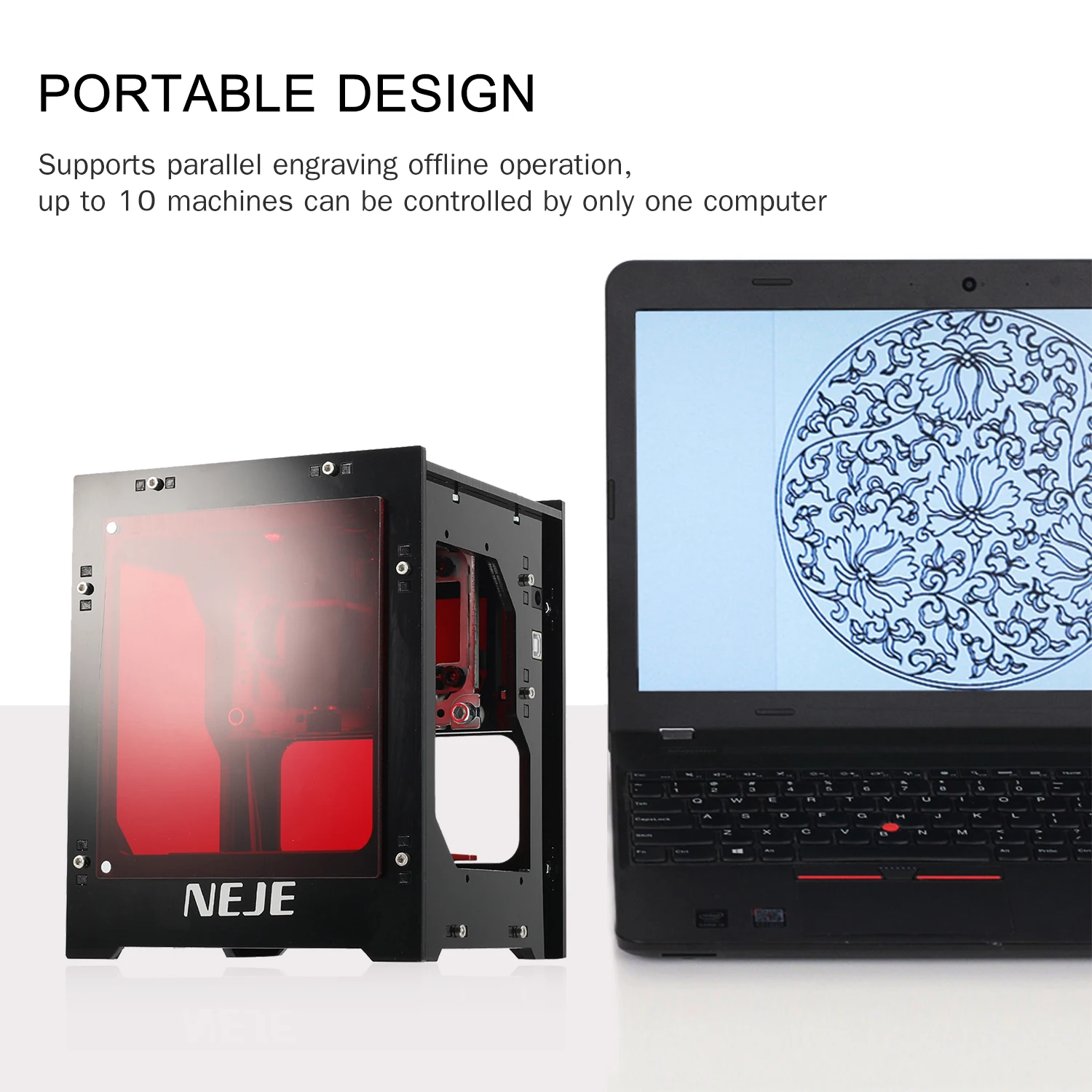 NEJE KZ 10 Вт 450 нм лазерный гравировальный станок Smart Blue светильник AI поддерживает