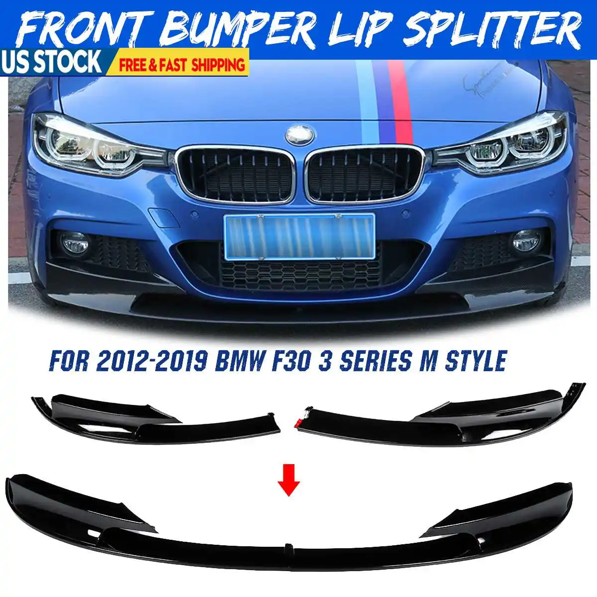 M Style F30 Car Front Bumper S	