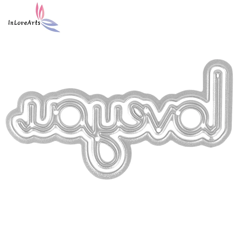 

InLoveArts Craft Love You Letters Metal Cutting Dies Cut Mold Words Scrapbooking Paper Knife Mould Blade Punch Stencils Dies DIY