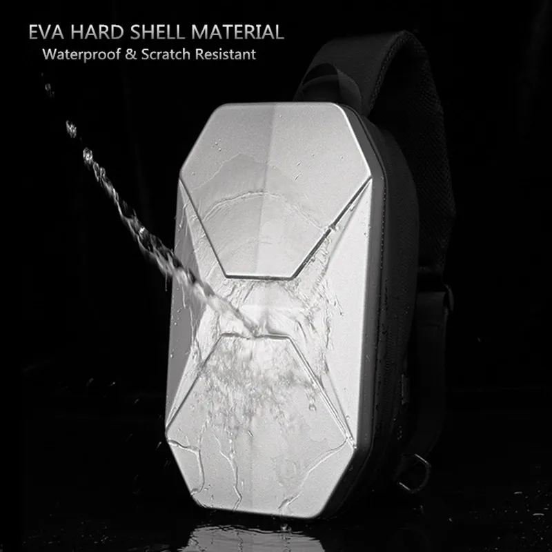 Сумка на плечо OZUKO мужская с USB-зарядкой Модный водонепроницаемый мессенджер в