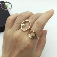 f j4z fashion woman finger ring rings simulated pearl rhinestone ladies rings minimalist jewelry girl gifts anillos de mujeres