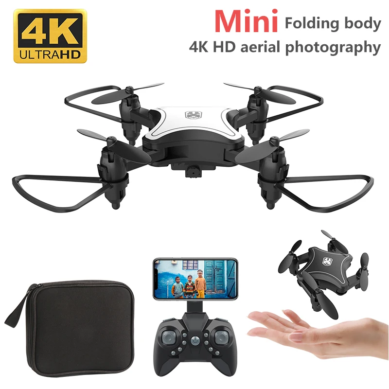 MiNIi Drone 4K Ultra HD Camera quadcopter 15 minutes flight Time One key Return Voice Control 3D Roll Drones RC Helicopter Dron | Игрушки и