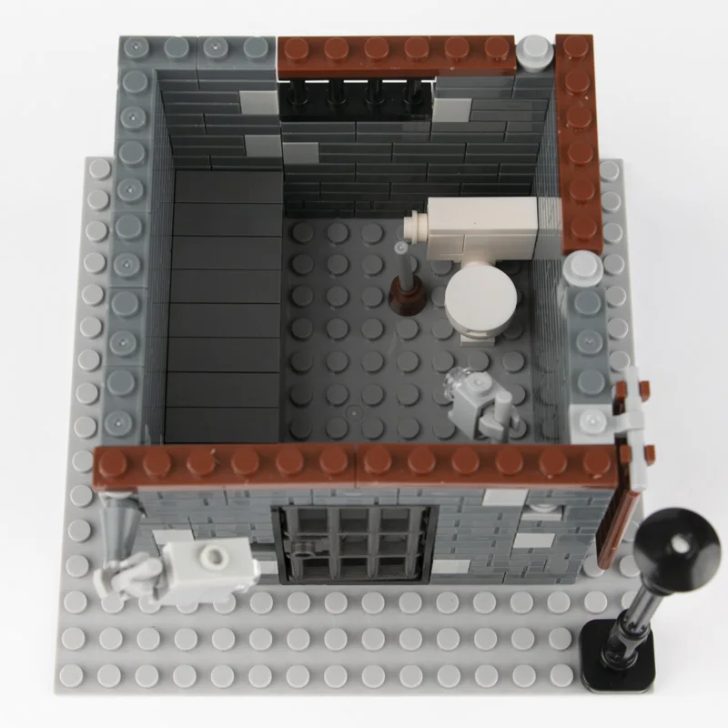 Конструктор MOC D136 городские аксессуары тюремная полицейская ячейка палатка