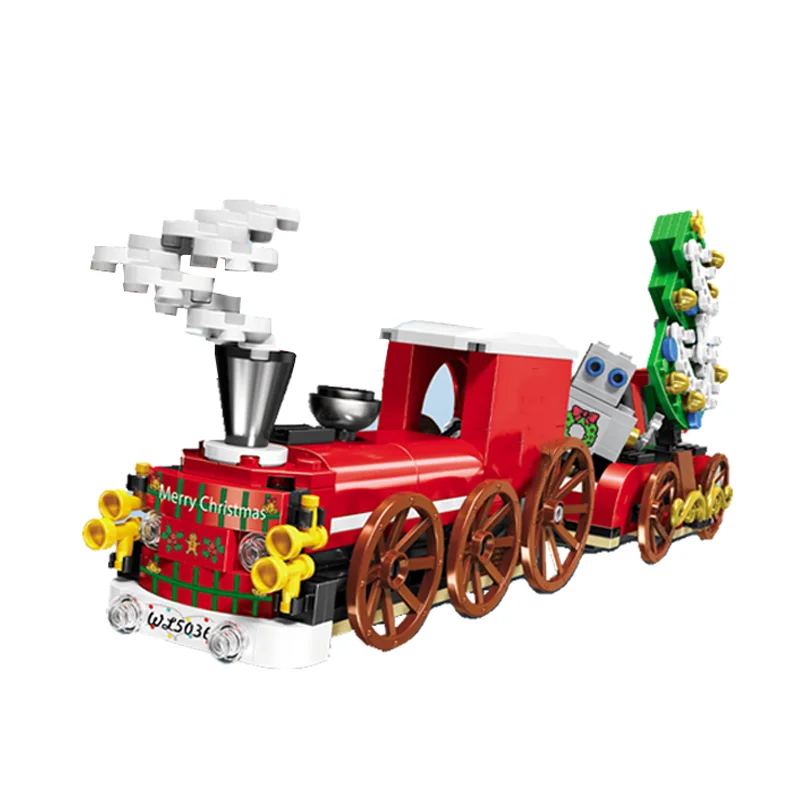 

SEMBO Santa Sleigh Reindeer Gift Christmas Cabin Assembled Building Blocks Compatible Bricks Toys For Boys and girls Girl