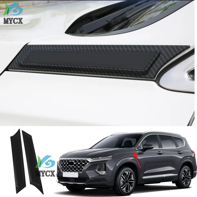 Автоаксессуары для Hyundai Santafe 2019 стикер автостайлинга хром Углеволокно боковая