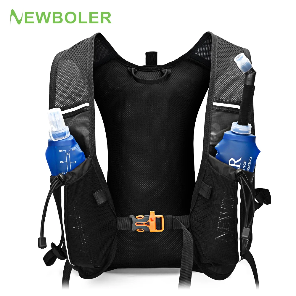 Hydration Running Vest Backpack 10L Ultra Trail  Running Vest Pack Marathon Running Rucksack Bag 500ml Soft Flask