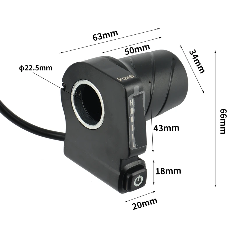 160DX Split Type Half Hand Twist Throttle EBike for Electric Bike Bicycle Parts | Спорт и развлечения