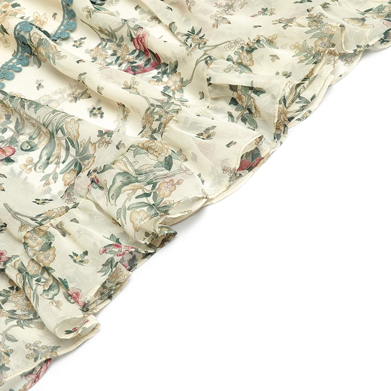 

Gedivoen Fashion Runway Summer Dress Women Short Sleeve Plant Floral Print A Line Dress Elegant Lady Midi Party Dresses