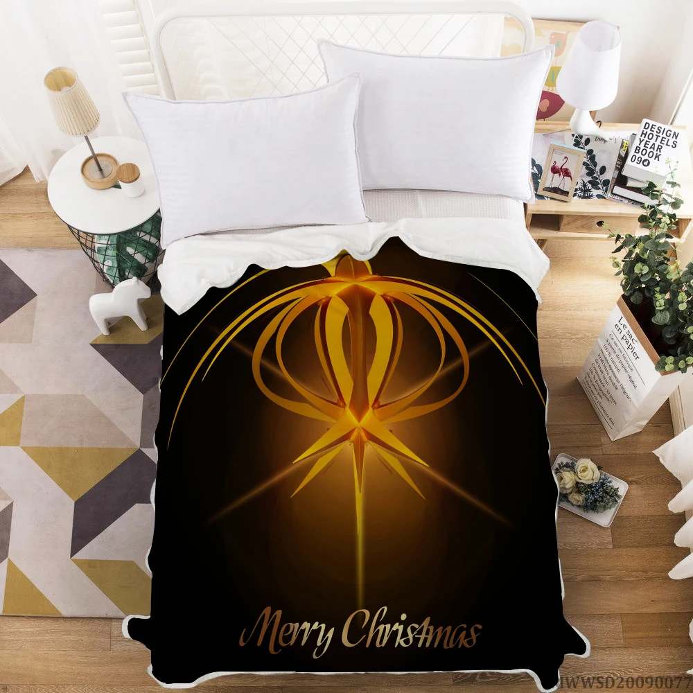 

Christmas Series Blanket 3D Creative Print Design Blanket Super Soft Fashionable Bedroom Decoration For All Seasons