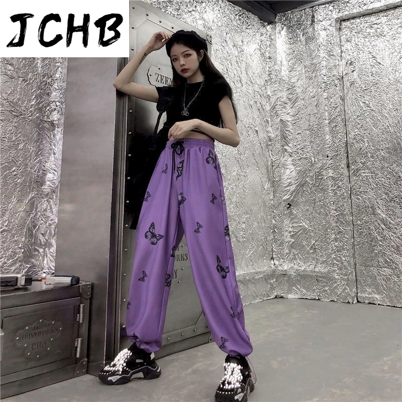

2021 High Waist Pants Women Purple Lantern Sweatpants Womans Plus Size Casual Streetwear Trousers Ankle-length Couple Clothes