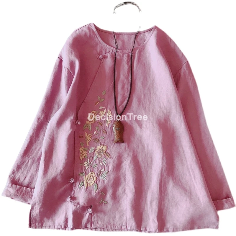 

2022 traditional chinese clothing for women female chinese style tops hanfu top loose casual cheongsam chinese blouse hanfu