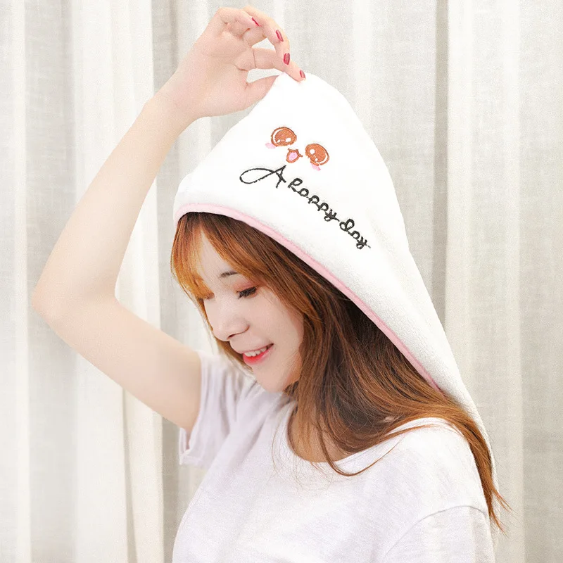 Корейская стильная шапка для волос красная с любовью быстросохнущая шапочка