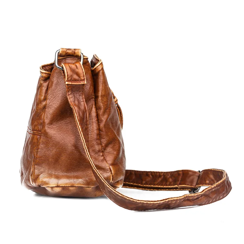 Женская кожаная сумка с множеством карманов в стиле ретро | Багаж и сумки