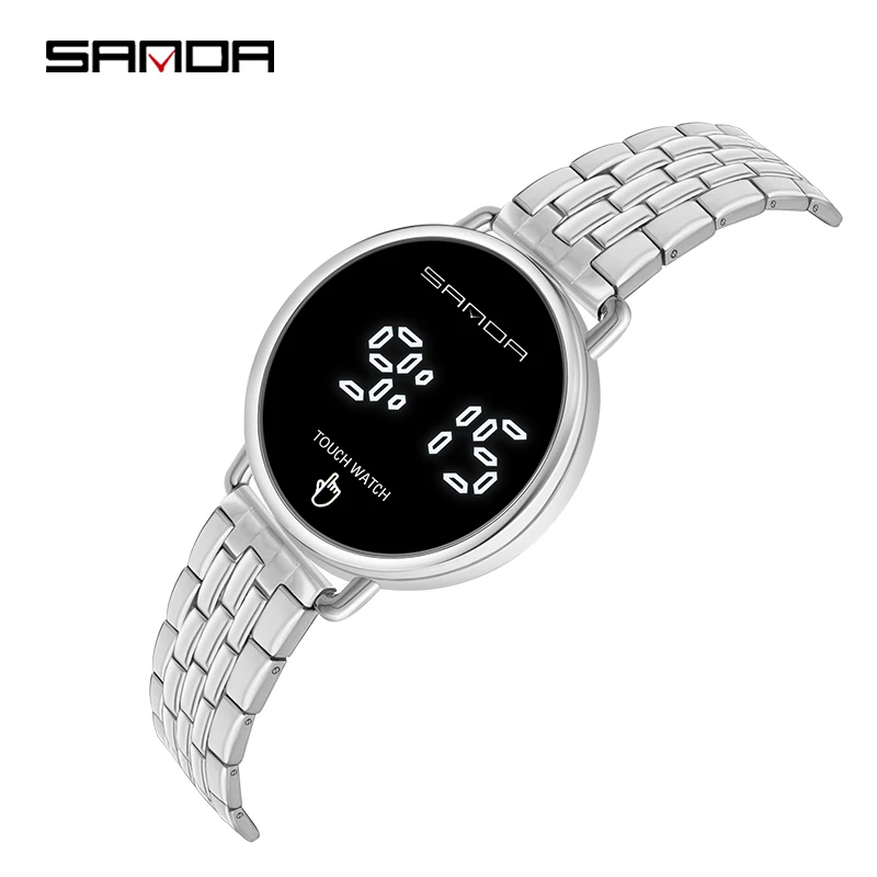 

SANDA New Led Light Digital Watch Men Sport Touch Display 3Bar Waterproof Wristwatch For Men Male Clock Watch Relogio Masculino