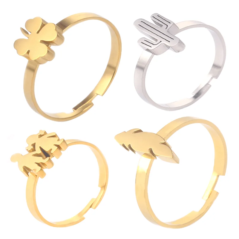 Кольцо молния натуральная личность нержавеющая сталь набор колец для женщин