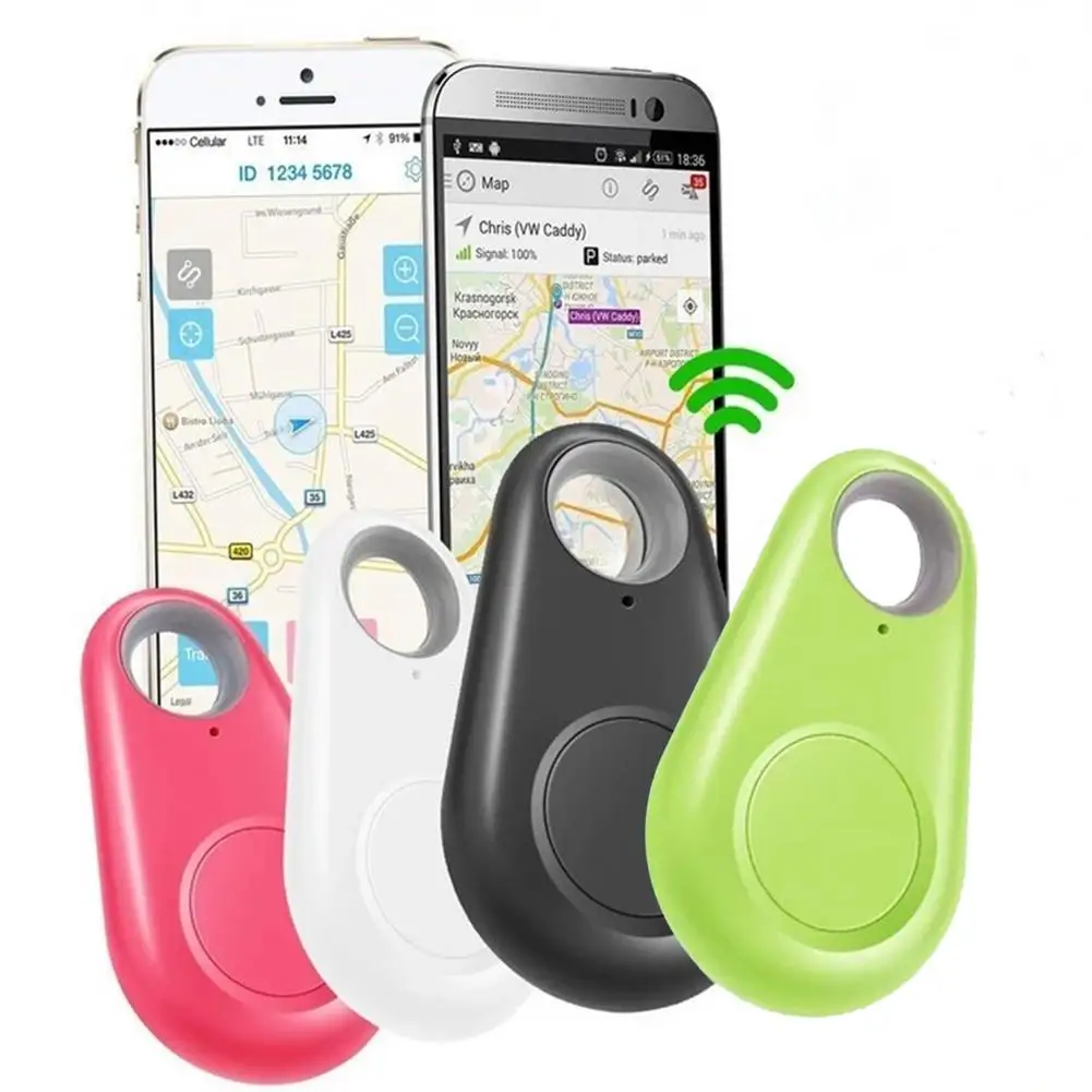 Mini Fashion Smart Dog Pets Bluetooth-compatible4.0 GPS Tracker Anti-lost Alarm Tag Wireless Child Bag Wallet Key Finder Locator