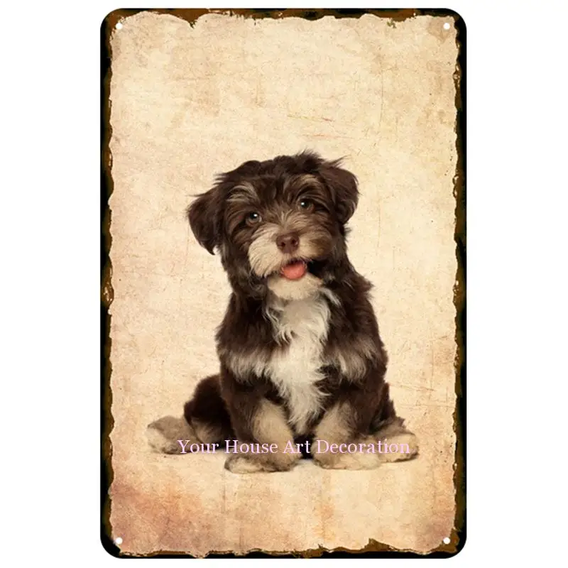 Металлическая табличка для собак винтажная жестяная вывеска металлическая