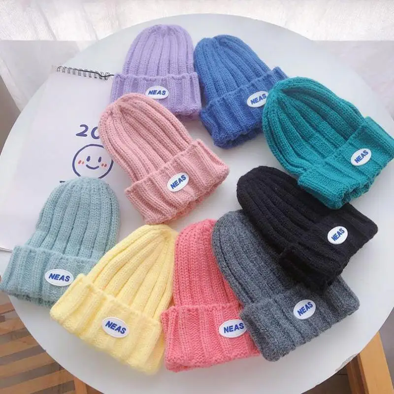 

Knitted Kids Beanie Cap Infant Newborn Baby Boy Girl Hat Warm Children Baby Autumn Winter Girls Hat For Kids Toddler Bonnet Cap