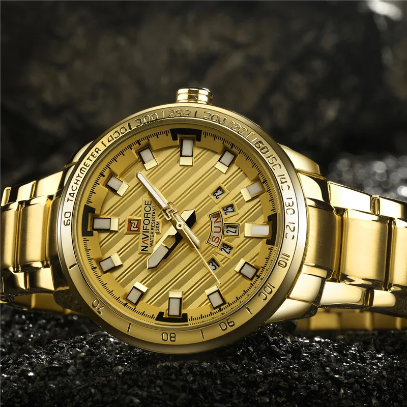 NAVIFORCE мужские часы с датой неделя спорта Топ бренд Роскошные военные бизнес