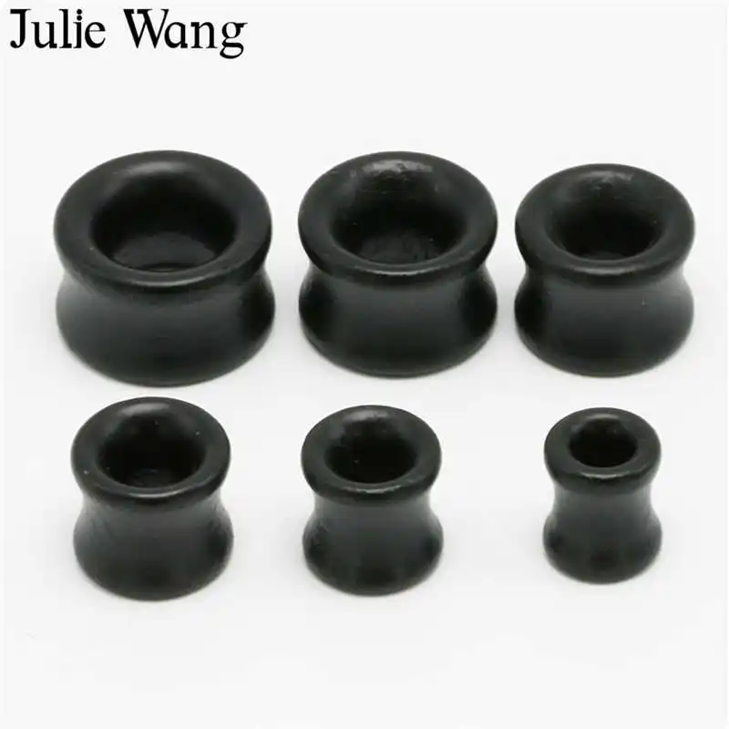 Julie Wang 8 20 мм черные коричневые деревянные заглушки для пирсинга Гибкий Туннель