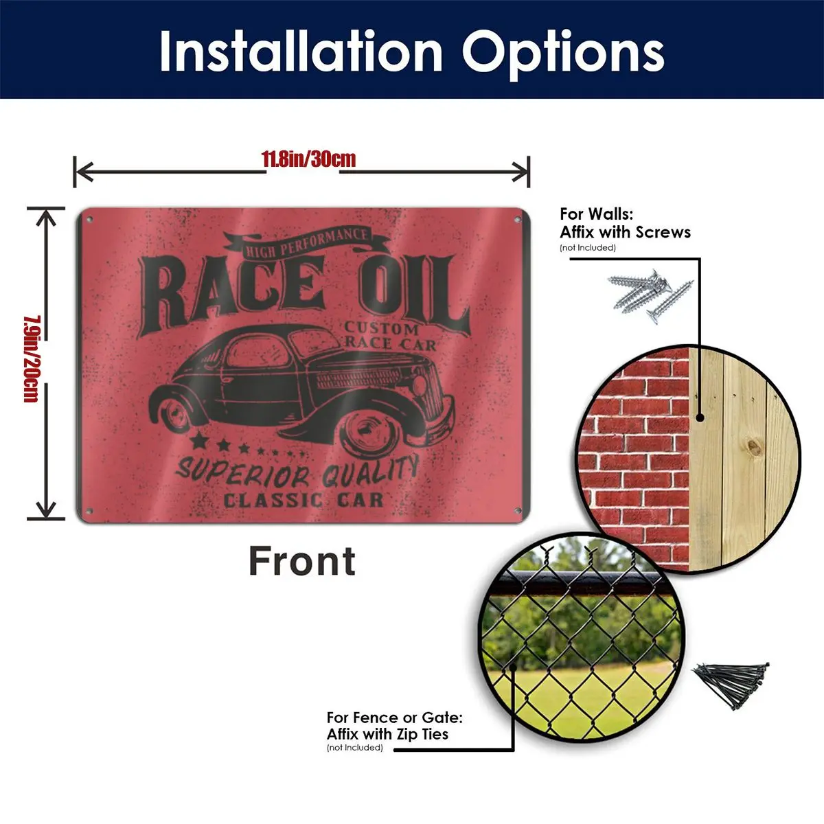 

Retro-race-car (1) Sign 11.8*7.9 In One Size Metal Tin Signs For Home Decor