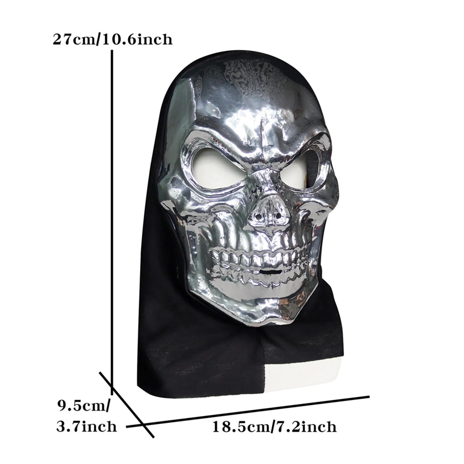 

Halloween Horror Skull Mask Retro Imitation Gold And Silver Mask Bar Trick Mask Masquerade Costumes Cosplay Game Masks Toy #40