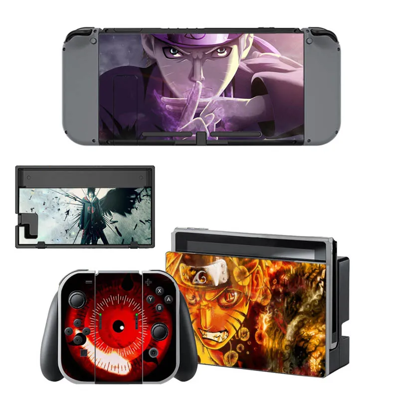 Наклейка наруто для консоли Nintendo Switch и контроллера NS Protector Cover Joy con стикер