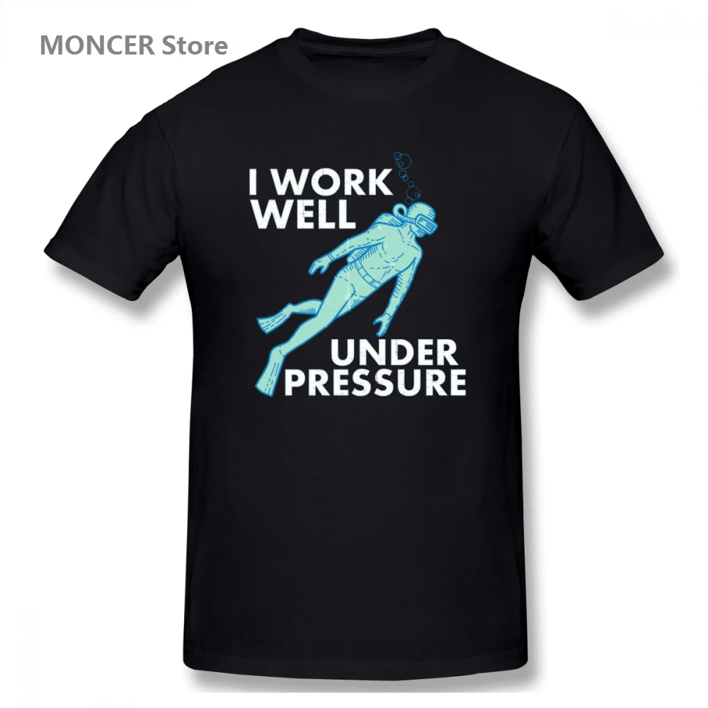 

Hot Work Well Under Pressure Scuba Diver Scubag Men's Basic Short Sleeve T-Shirt Many colors casual t-shirts