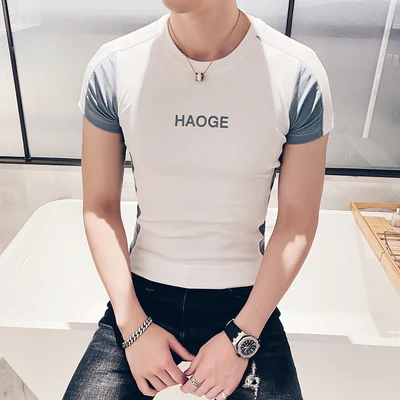 Мужская футболка с коротким рукавом и круглым вырезом принтом | одежда