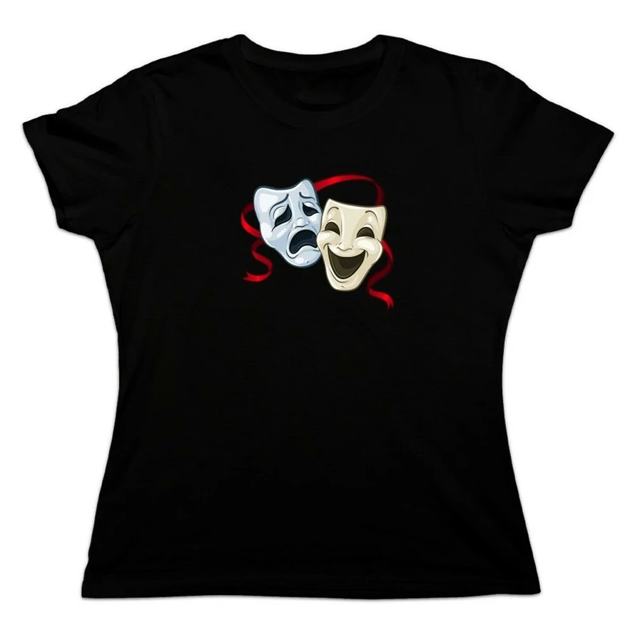 Драма браслет комедия грамия театральная маска женская новинка футболка