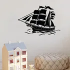 Настенная Наклейка с морским парусным судом, украшение для дома, морской океан, пиратский корабль, Съемный Настенный постер, виниловая Фреска WL1425