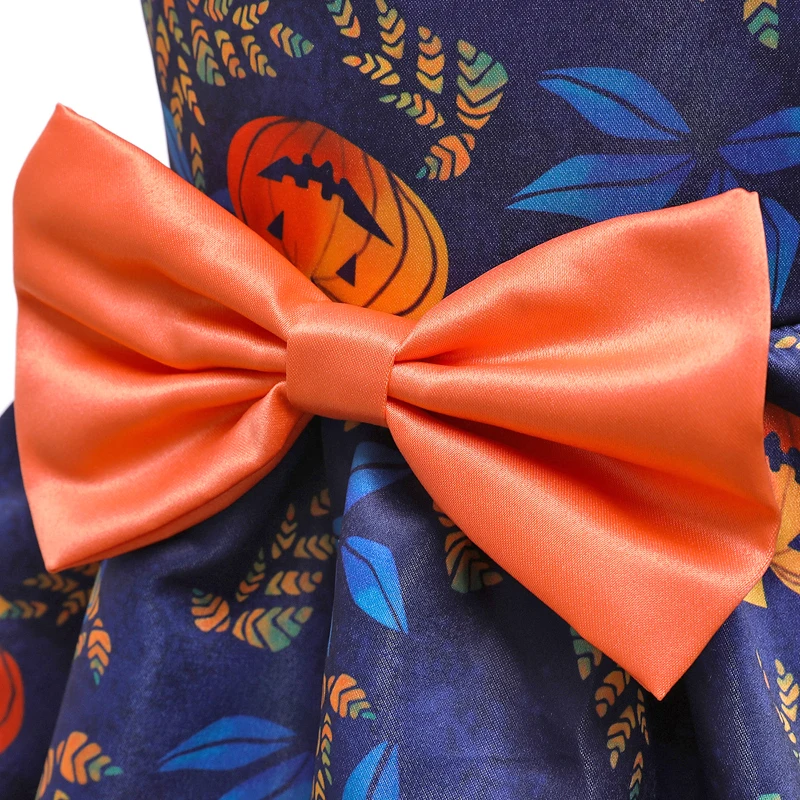 

Girls Sundress Sleeveless Tutu Dress Kids Children Performance Birthday Party Cosplay Clothes Teenage Halloween Pumpkin Costume