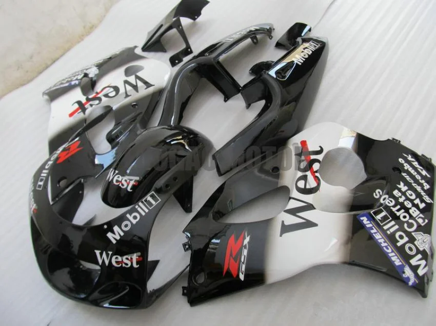 

Motorcycle Fairings For Black WhitE WE Suzuki GSXR600 750 Bodywork GSXR 600 750 1996 1997 1998 1999 2000 Fairing Aftermarket Kit