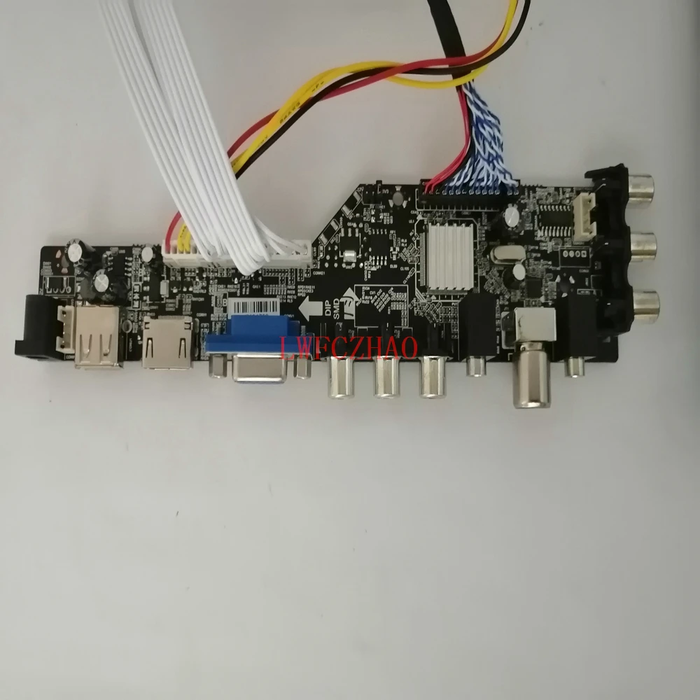 DVB-T2/T DVB-C 3663 ТВ монитор комплект для LTM230HT10 ЖК-дисплей светодиодный Экран HDMI + VGA USB