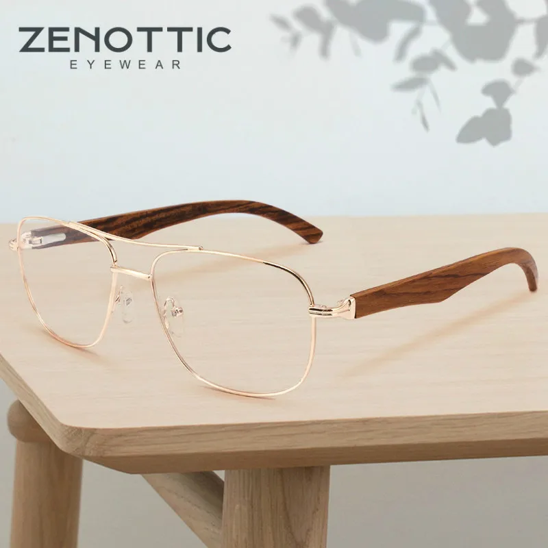 

ZENOTTIC Glasses Frame for Men Oversize Eye Glasses Frame Optical Eyeglasses High-quality Hyperopia Myopia Anti Blue Ray Lens