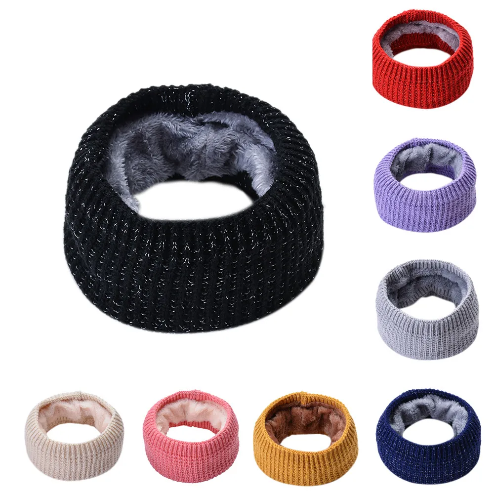 

Women Men Solid Winter Warm Collar Knitted Shawl Soft Neck Scarf