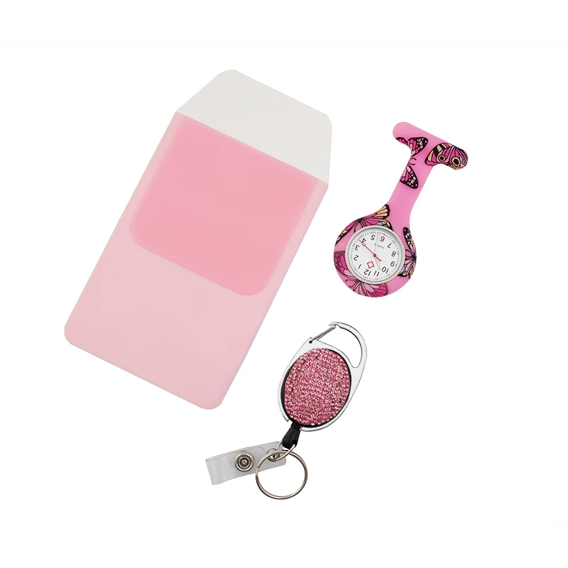 

Nurse Watch Silicone Digital Nurse Watches Brooch Lapel Printed Rubber Sleeves Medical Clock Fob Watch Nursing Gift Dropshipping