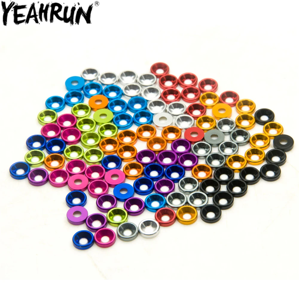 

YEAHRUN 10 шт./компл. M3 болт с потайной головкой прокладки для 1:10 Axial SCX10 RC Car Toys винтовые детали