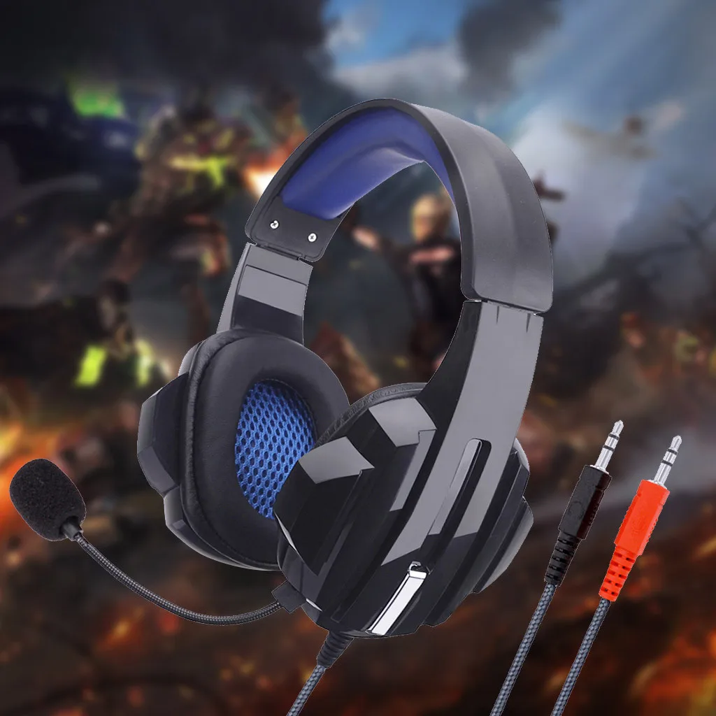 CARPRIE Gaming Headphones Wired Gamer Headset Stereo Sound Over Ear Earphone with Mic and LED Light for PC Laptop PS4 наушники |