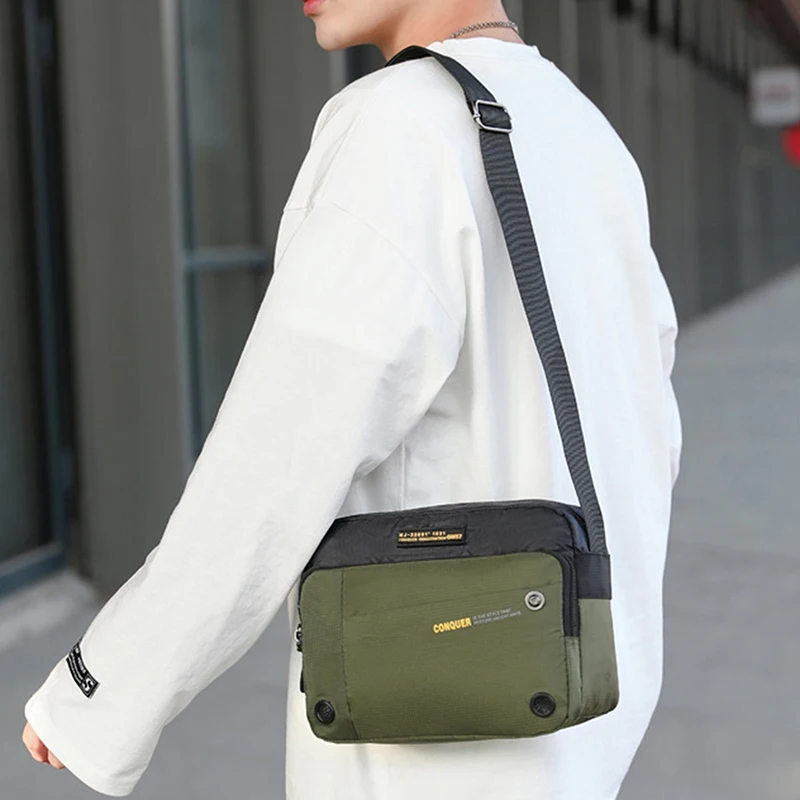 

Small Man Shoulder Bag Men's Messenger Bag High Quality Male Handbag Waterproof Light Nylon Business Travel Crossbody Bag Hot