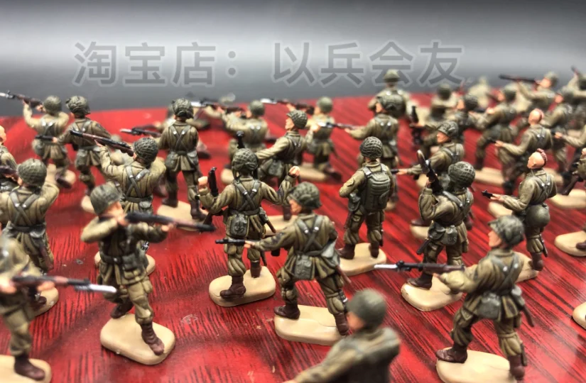 

1:72 die-cast resin model US 101 paratroopers 48 figures colored resin soldier model free shipping