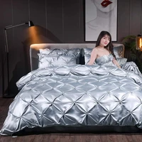silk bedding set king size bed set bed clothes duvet cover pillowcases wholesale