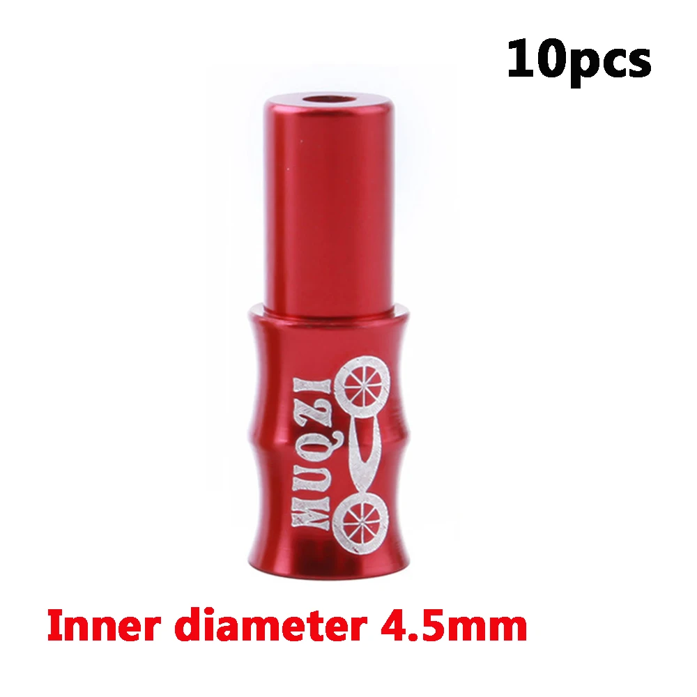 4.5mm red 10 шт. MTB тормоза дорожного велосипеда кабельный колпачок красочный кабель переключения велосипедный переключатель переключения кабеля наконечники дорожные велосипедные аксессуары - Цвет: 4.5mm red