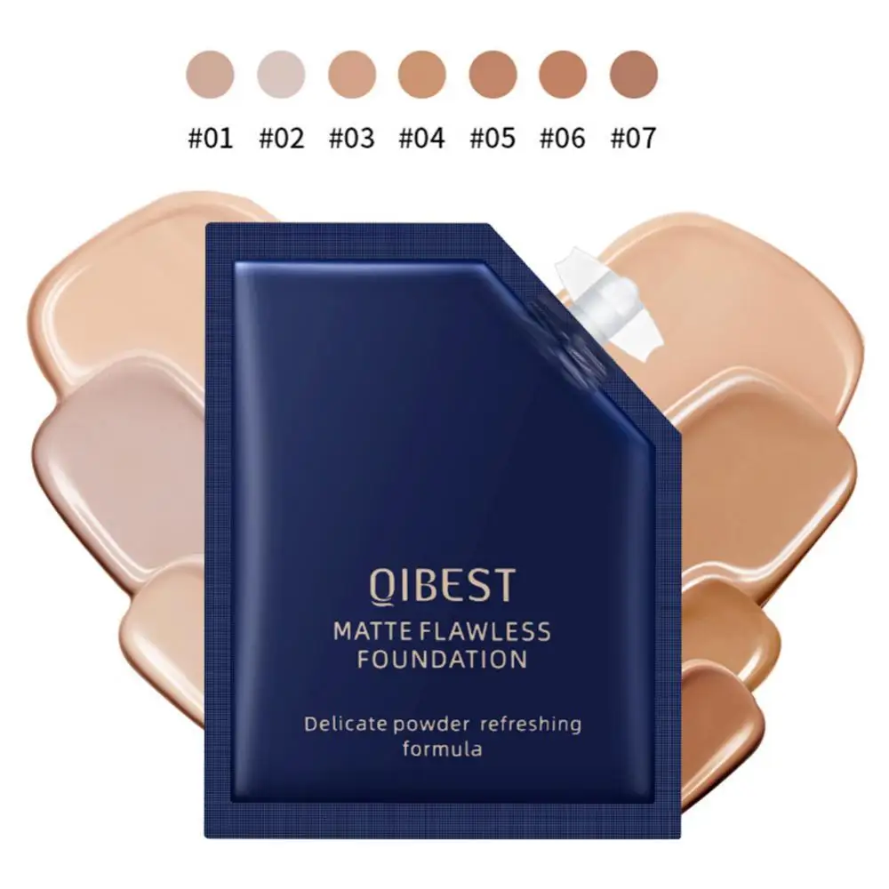 

QIBEST Portable Long Lasting Moisturizing Matte Concealer Liquid Foundation