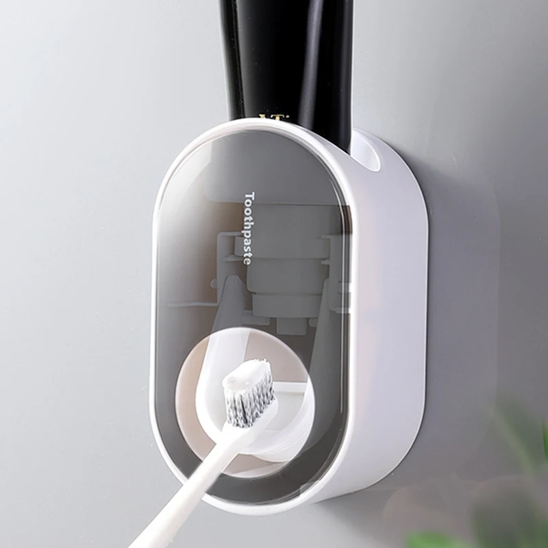

Wall Mount Automatic Toothpaste Dispenser Bathroom Accessories Toothpaste Squeezer Dispenser Bathroom Toothbrush Holder Tools