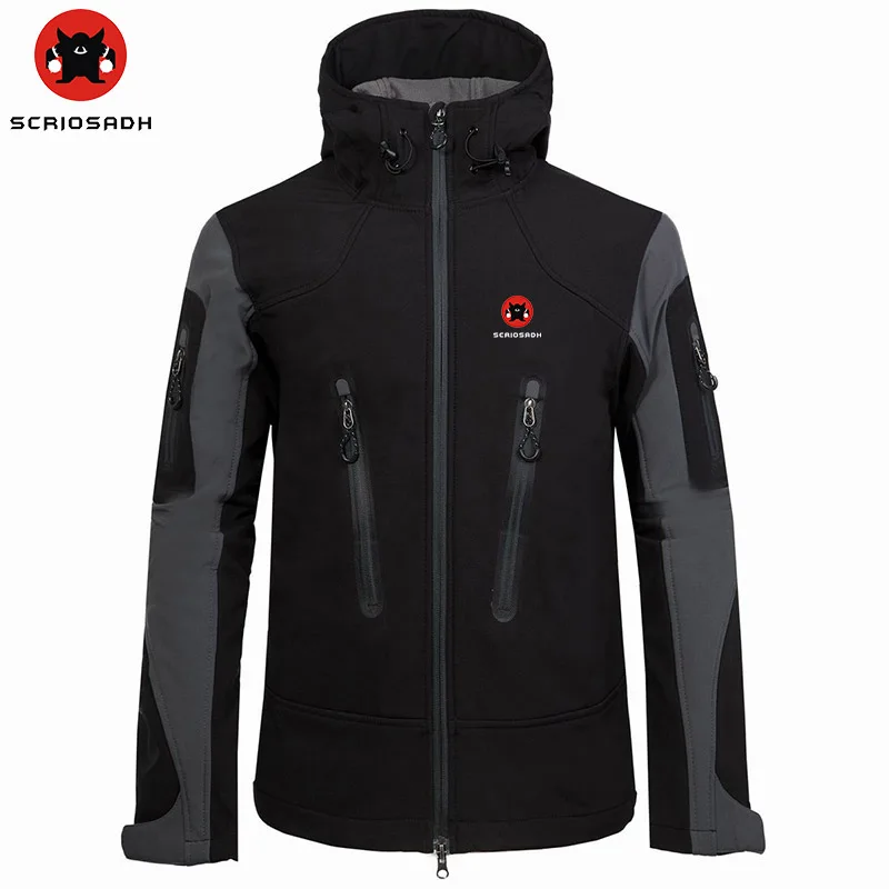 Мужская уличная куртка из мягкого материала водонепроницаемая походная Windstopper