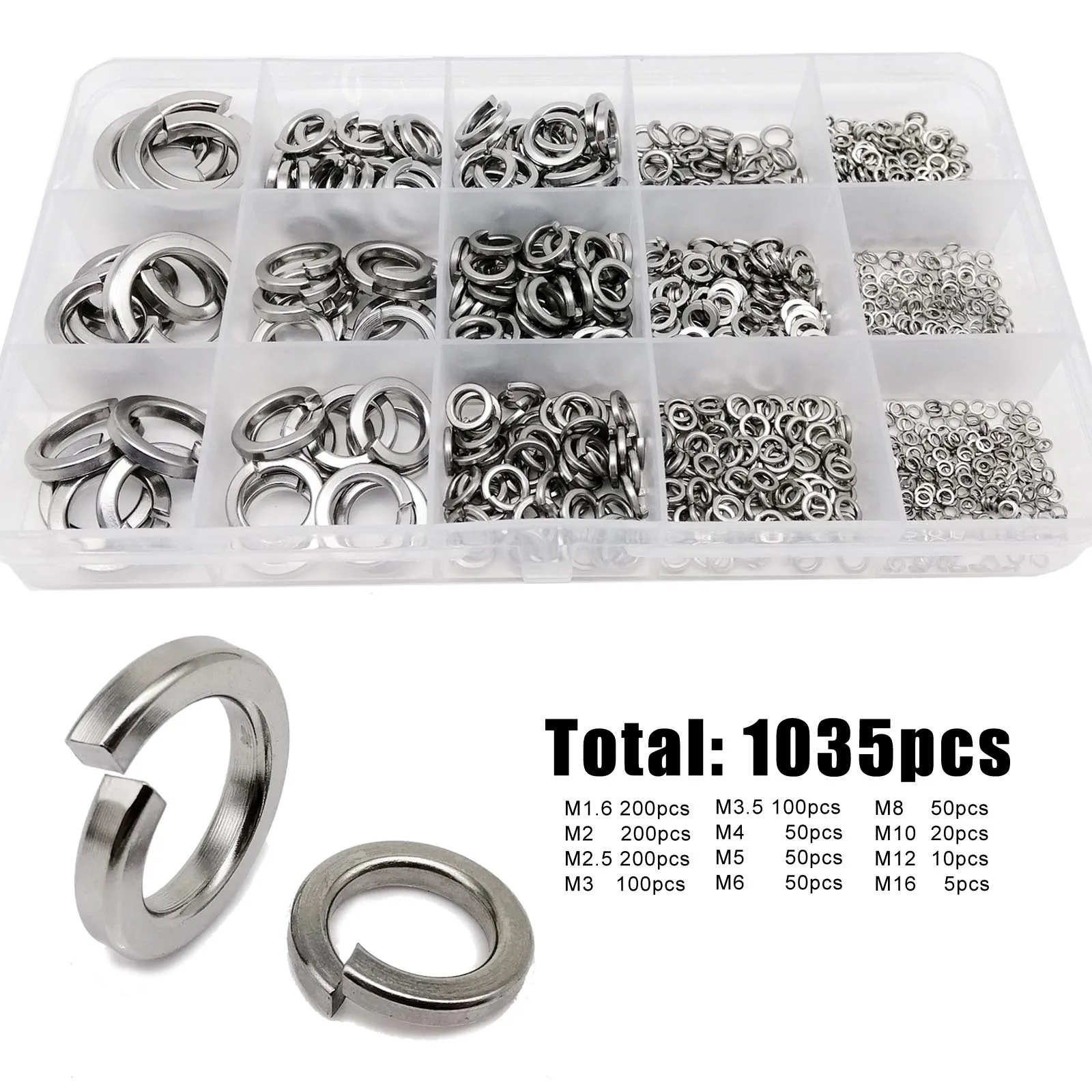 

Набор шайб из нержавеющей стали Michastu М1.6-М16